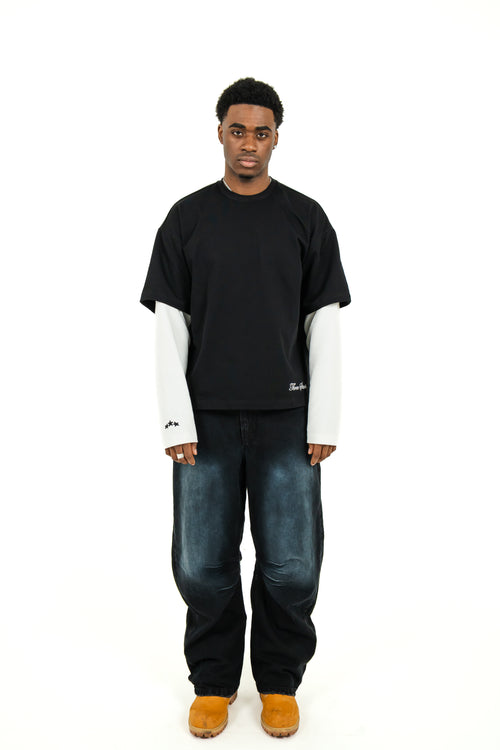 Three Stars Black longsleeve              Dark Stars