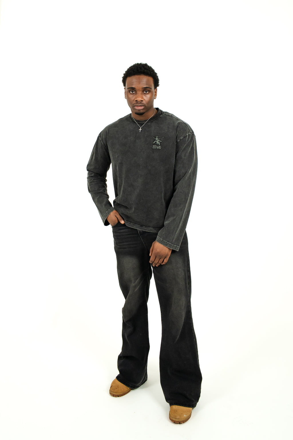 Three Stars Grey Longsleeve