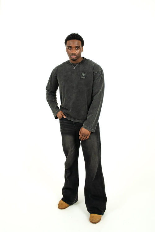 Three Stars Grey Longsleeve
