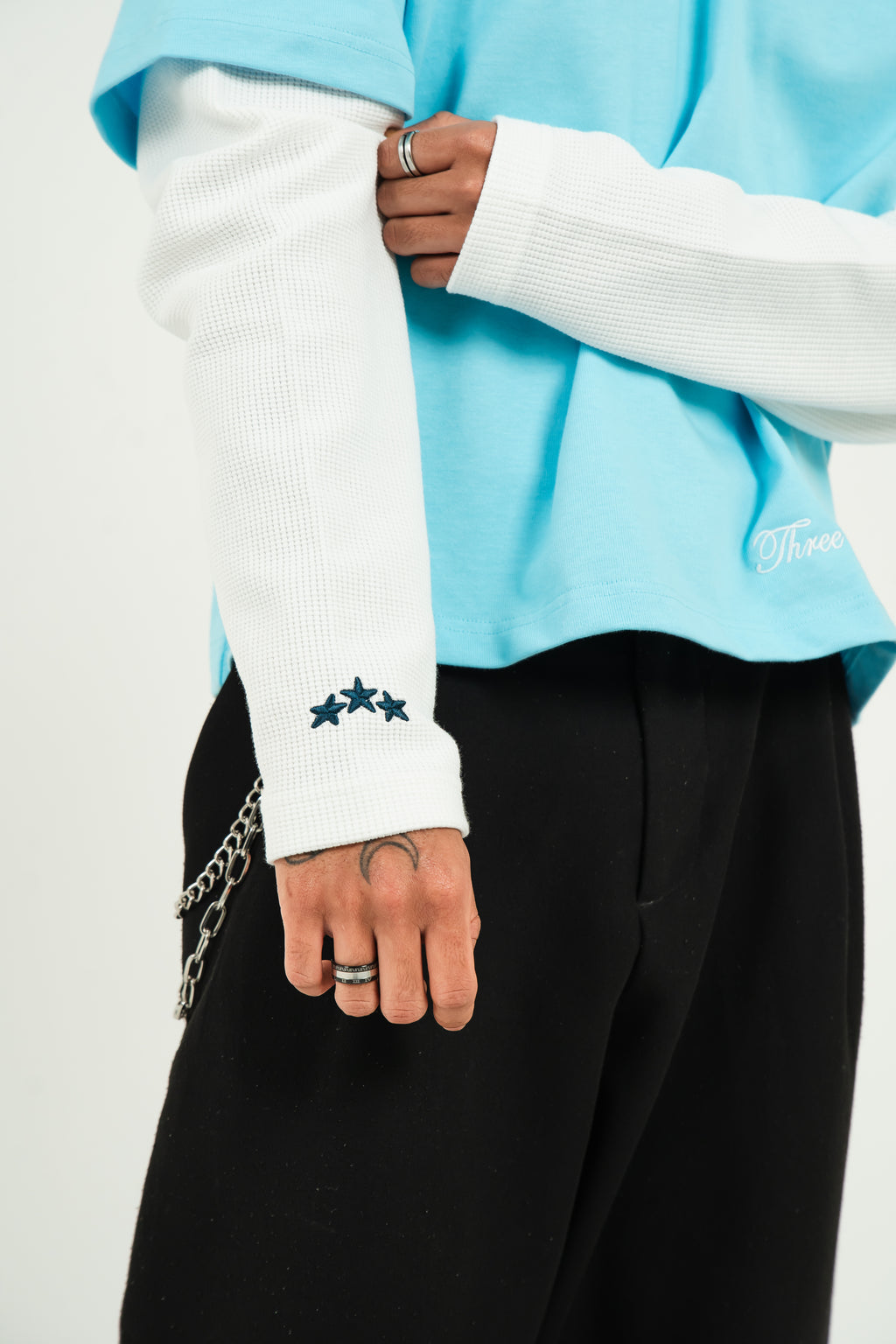 Three Stars Blue Longsleeve
