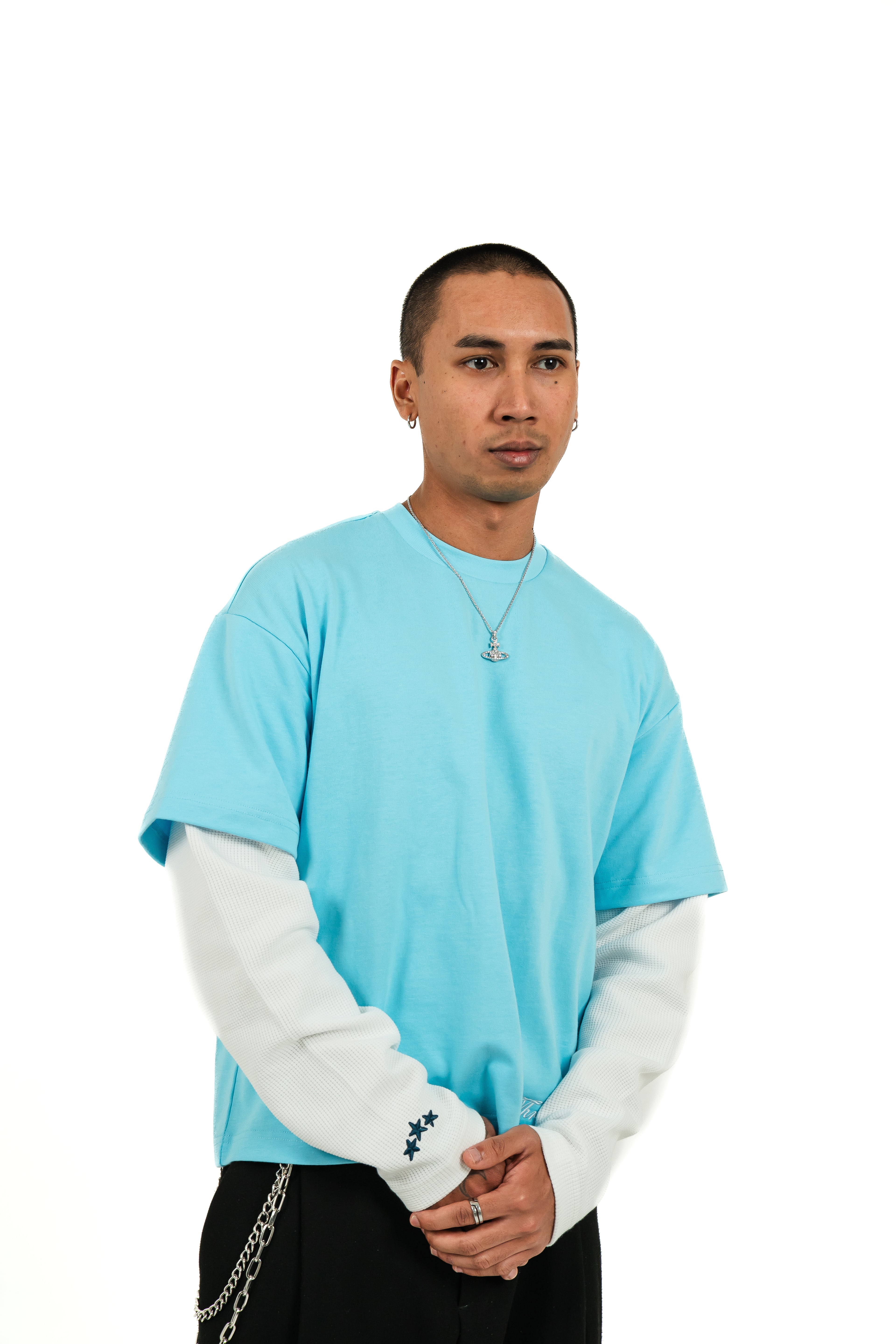Three Stars Blue Longsleeve