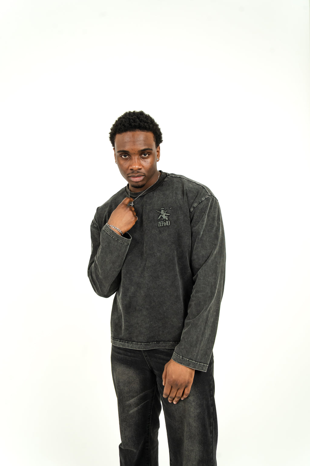 Three Stars Grey Longsleeve