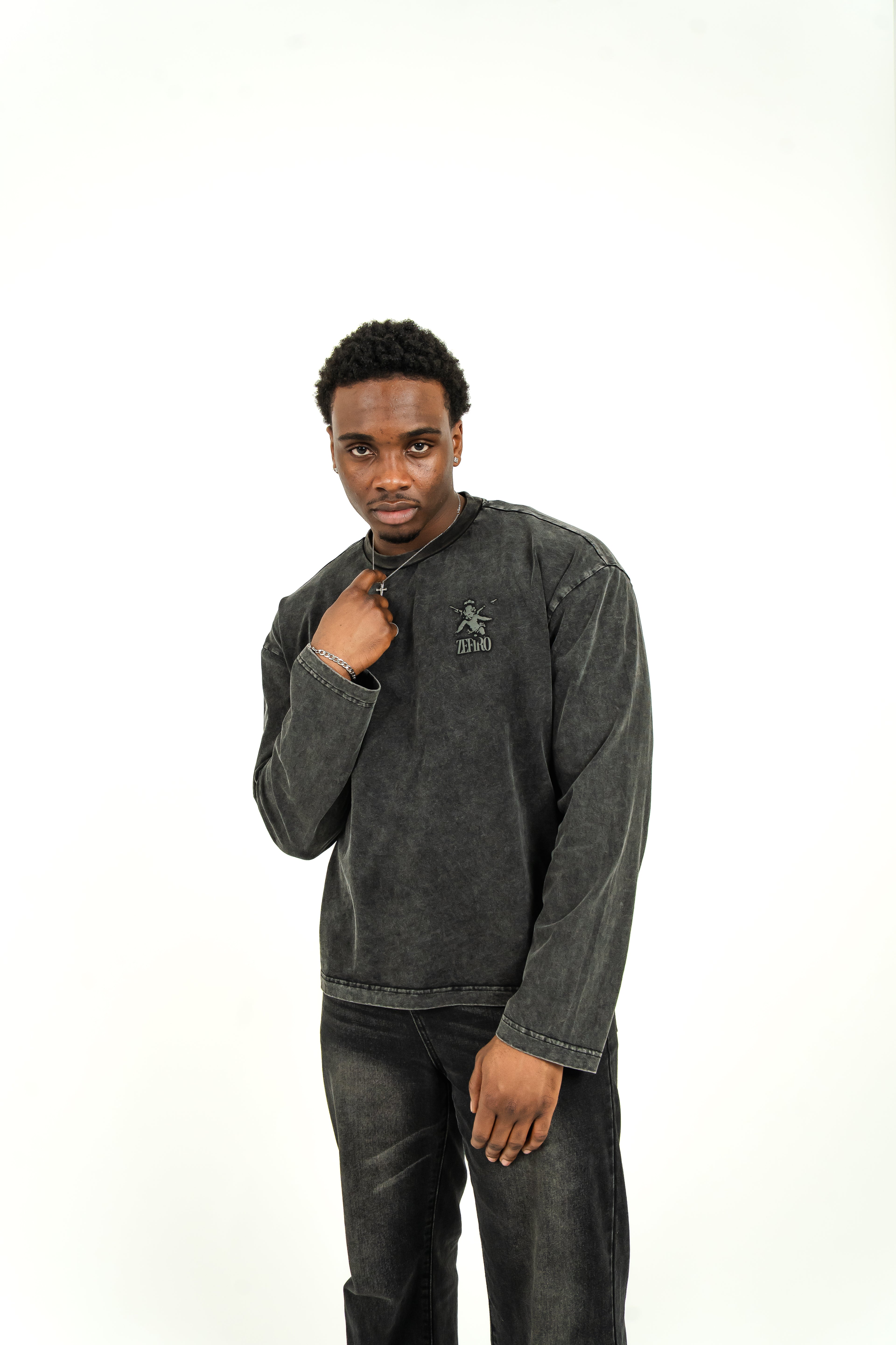 Three Stars Grey Longsleeve
