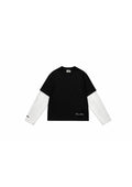 Three Stars Black Longsleeve    Dark blue stars